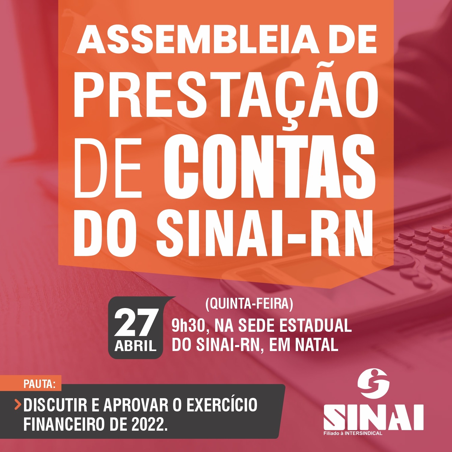 EDITAL DE CONVOCAÇÃO PARA ASSEMBLEIA GERAL ORDINÁRIA 27 de abril